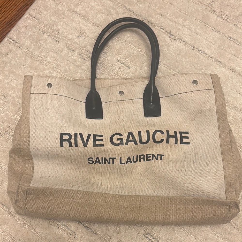 Saint Laurent Rive Gauche Canvas Tote
